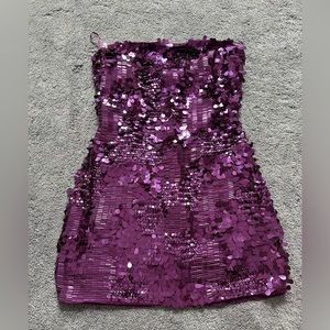Ramy Brook Strapless Scott Sequin Mini Dress